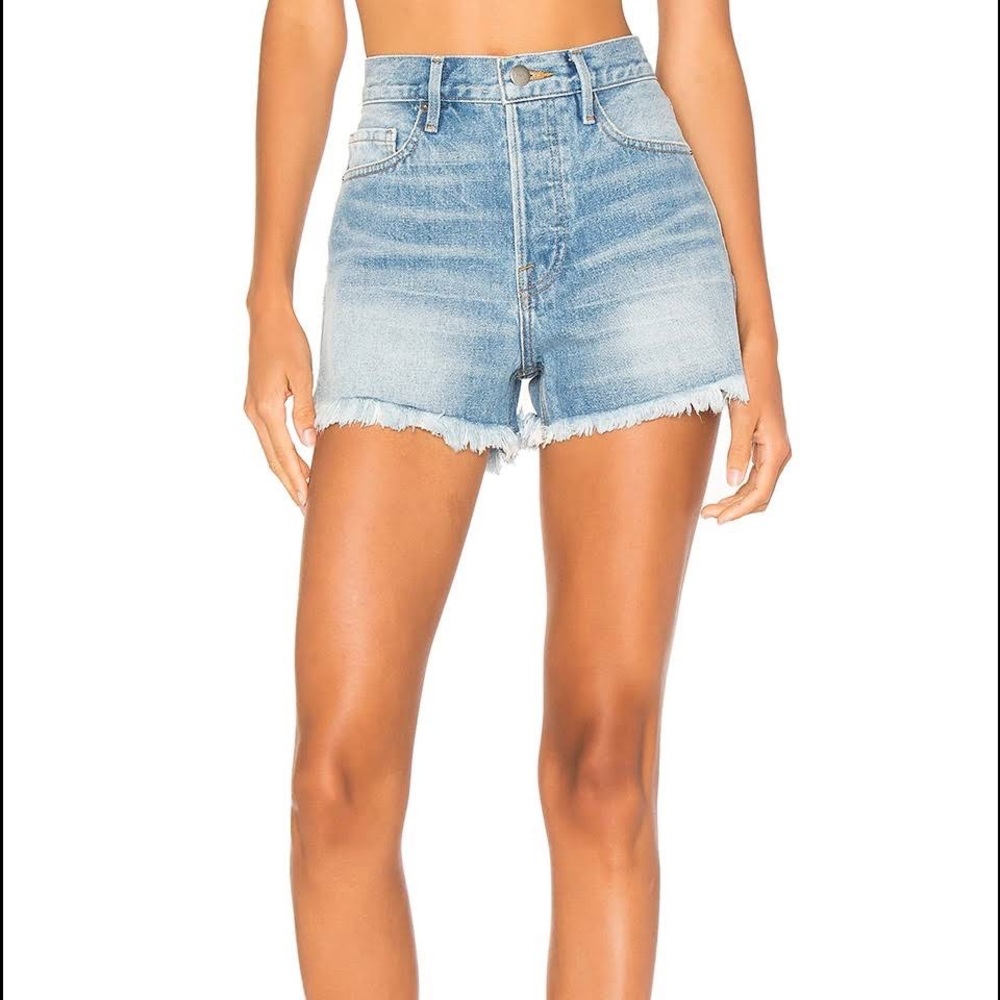 Frame Le Original Button Fly Fray Shorts